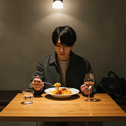 パスタとワイン