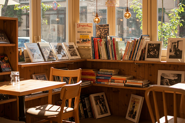 カフェの本棚がリニューアル