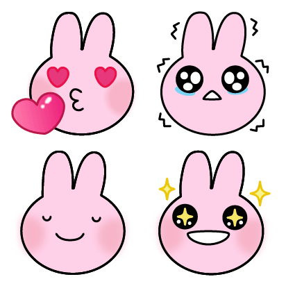 うさぎのLINE絵文字